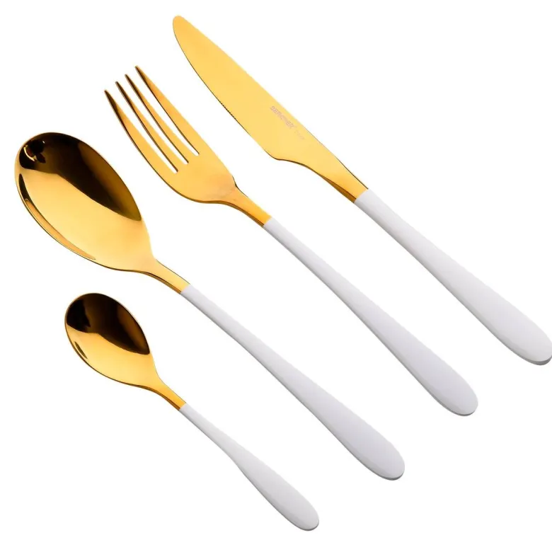 BERGNER Besteckset Lisboa white weiß Edelstahl 16 tlg.