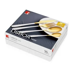 BERGNER Besteckset Lisboa white weiß Edelstahl 16 tlg.