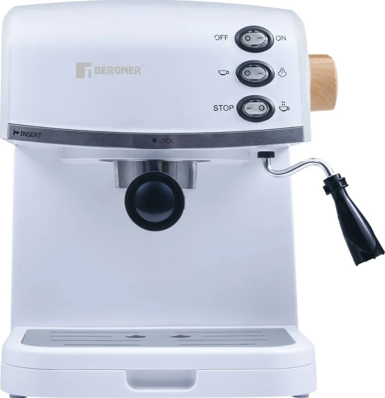 BERGNER Espressomaschine weiß Aluminium B/H/L: ca. 29,5x31x33,5 cm