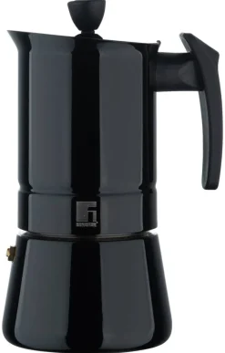 BERGNER Kaffeemaschine schwarz Edelstahl B/H/L: ca. 10,4x20,3x13,1 cm