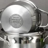 BERGNER Kasserolle GOURMET silber Edelstahl B/H/L: ca. 17,6x11,7x25,3 cm