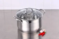 BERGNER Kasserolle GOURMET silber Edelstahl B/H/L: ca. 17,6x11,7x25,3 cm