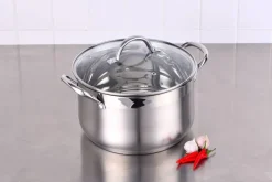 BERGNER Kasserolle GOURMET silber Edelstahl B/H/L/D: ca. 21,5x14x29,5x20 cm