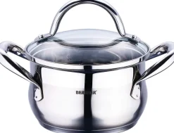 BERGNER Kasserolle GOURMET silber Edelstahl B/H/L/D: ca. 21,5x14x29,5x20 cm