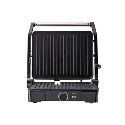BERGNER Kontaktgrill silber B/H/L: ca. 15x37x38 cm