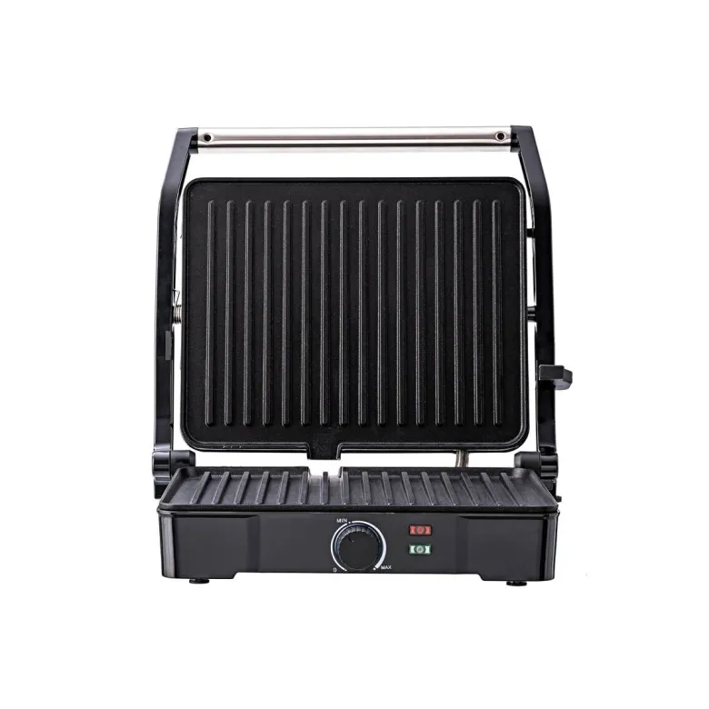 BERGNER Kontaktgrill silber B/H/L: ca. 15x37x38 cm