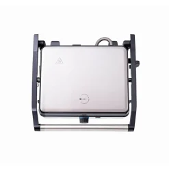 BERGNER Kontaktgrill silber B/H/L: ca. 15x37x38 cm