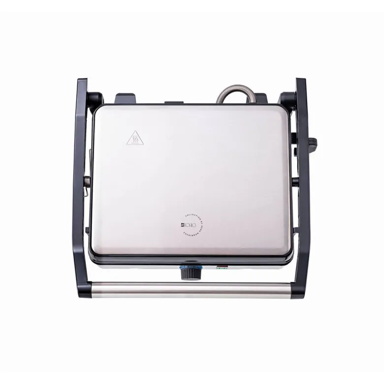 BERGNER Kontaktgrill silber B/H/L: ca. 15x37x38 cm