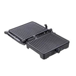 BERGNER Kontaktgrill silber B/H/L: ca. 15x37x38 cm