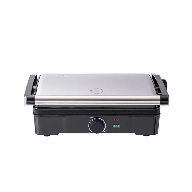 BERGNER Kontaktgrill silber B/H/L: ca. 15x37x38 cm