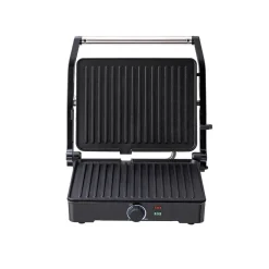 BERGNER Kontaktgrill silber B/H/L: ca. 15x37x38 cm