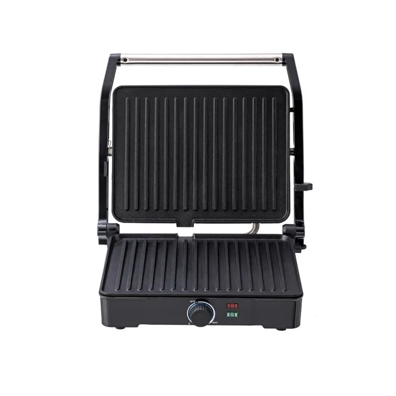 BERGNER Kontaktgrill silber B/H/L: ca. 15x37x38 cm