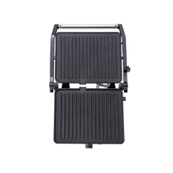 BERGNER Kontaktgrill silber B/H/L: ca. 15x37x38 cm