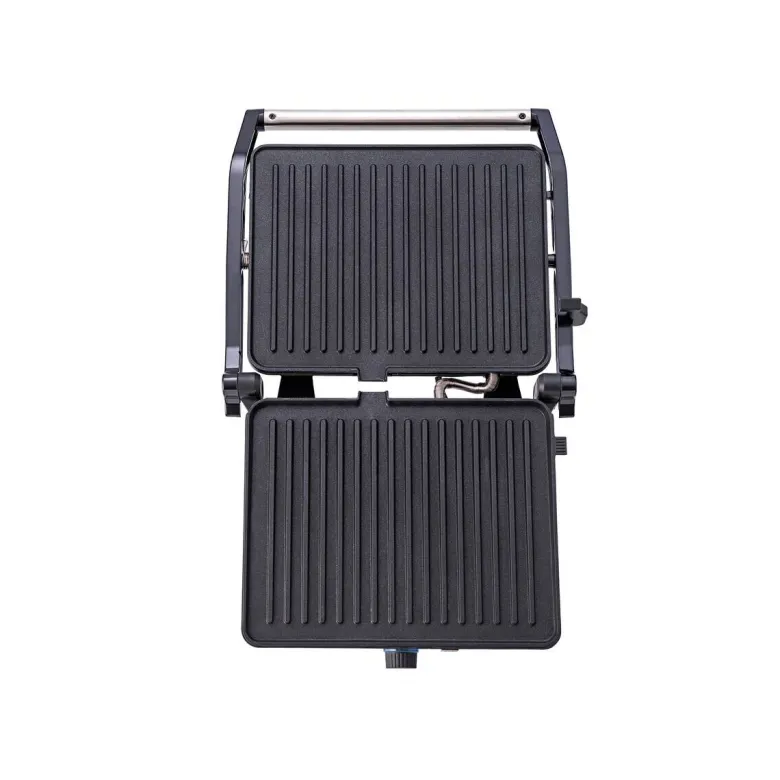 BERGNER Kontaktgrill silber B/H/L: ca. 15x37x38 cm