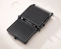 BERGNER Kontaktgrill silber B/H/L: ca. 15x37x38 cm