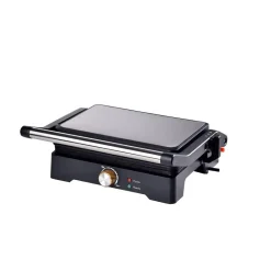 BERGNER Kontaktgrill silber Aluminium B/H/L: ca. 15,5x32x36,5 cm