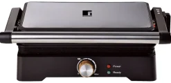 BERGNER Kontaktgrill silber Aluminium B/H/L: ca. 15,5x32x36,5 cm