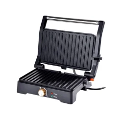 BERGNER Kontaktgrill silber Aluminium B/H/L: ca. 15,5x32x36,5 cm