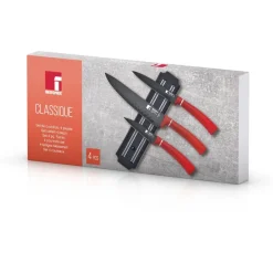 BERGNER Messerset Classique rot Edelstahl 4 tlg.