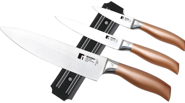 BERGNER Messerset COPPER silber Edelstahl 3 tlg.