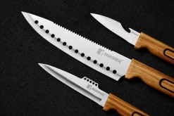 BERGNER Multifunktionsmesser-Set CHARCOAL silber Edelstahl 3 tlg.