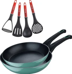 BERGNER Pfannenset Classique grün Aluminium 6 tlg.
