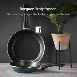 BERGNER Pfannenset Classique grün Aluminium 6 tlg.