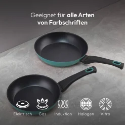 BERGNER Pfannenset Classique grün Aluminium 2 tlg.