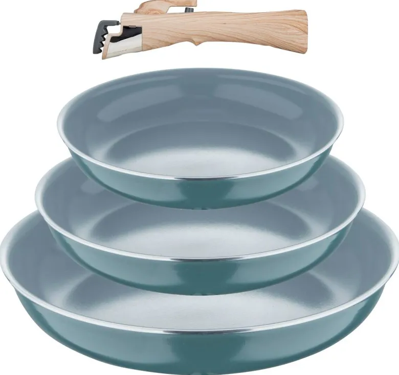 BERGNER Pfannenset CLICK & COOK silber Aluminium 4 tlg.