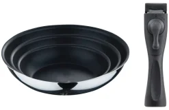 BERGNER Pfannenset CLICK & COOK schwarz Edelstahl 3 tlg.