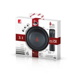 BERGNER Pfannenset Click&Cook silber Aluminium 3 tlg.