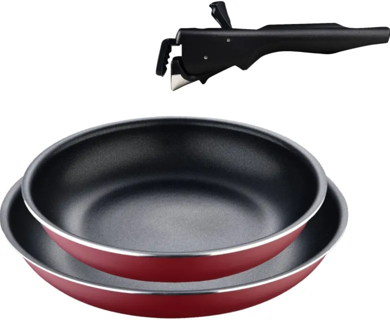 BERGNER Pfannenset Click u. cook rot Aluminium 3 tlg.