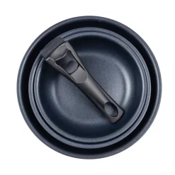 BERGNER Pfannenset Click u. cook schwarz Aluminium