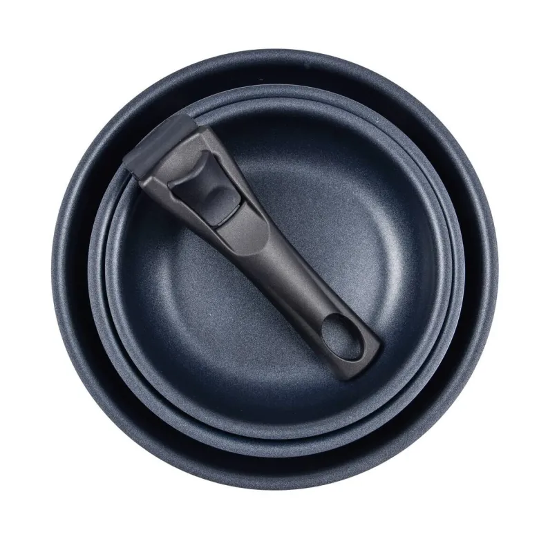 BERGNER Pfannenset Click u. cook schwarz Aluminium
