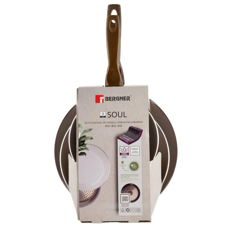 BERGNER Pfannen-Set ISLAND SOUL weiß Aluminium 3 tlg.