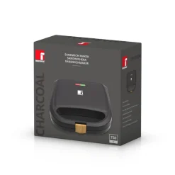 BERGNER Sandwichmaker schwarz B/H/L: ca. 24,5x11,5x24 cm