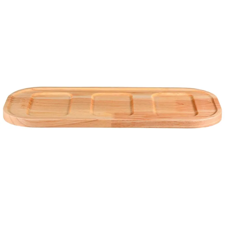 BERGNER Servierschale CHARCOAL schwarz Holz B/H/L: ca. 16x7,5x35 cm