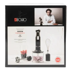 BERGNER Stabmixerset schwarz silber Edelstahl