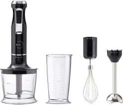 BERGNER Stabmixerset schwarz silber Edelstahl