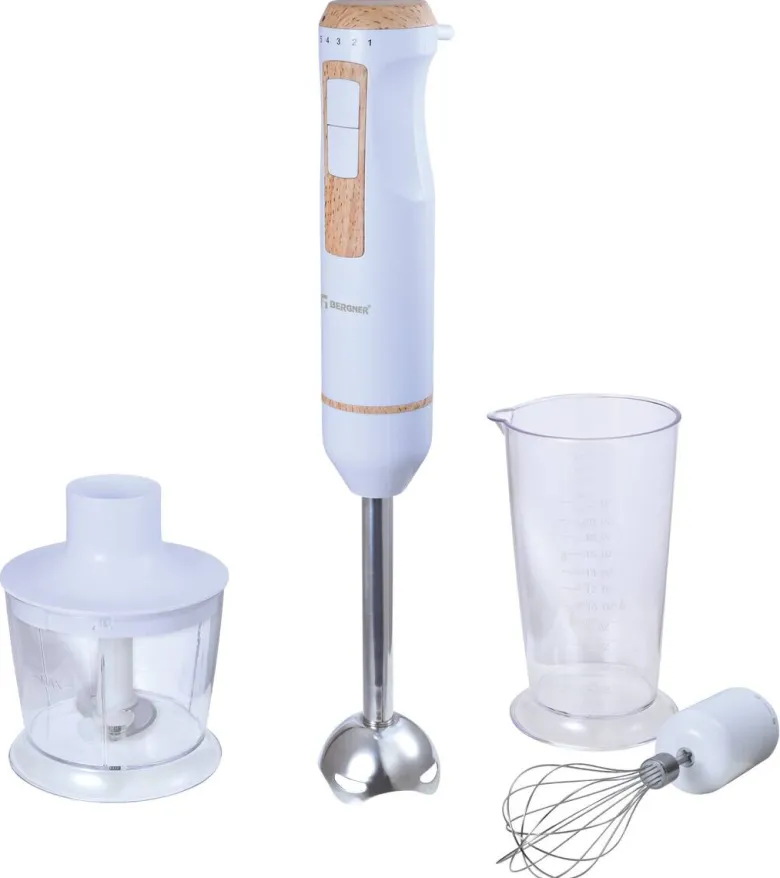 BERGNER Stabmixer weiß Edelstahl B/H/L: ca. 14x24,5x24 cm