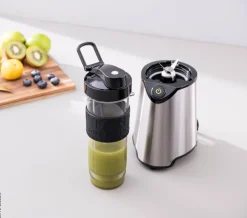 BERGNER Standmixer BG-51027-BK silber Kunststoff Silikon B/H/L: ca. 12x35x14 cm