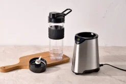 BERGNER Standmixer BG-51027-BK silber Kunststoff Silikon B/H/L: ca. 12x35x14 cm