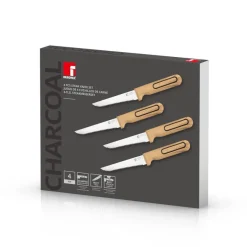 BERGNER Steakmesser-Set CHARCOAL silber Edelstahl B/H/L: ca. 17x2,8x25 cm