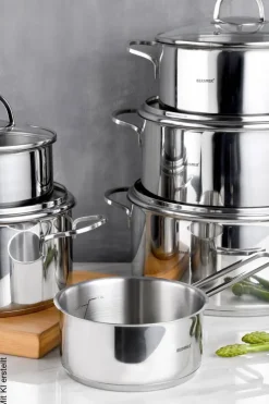 BERGNER Topfset Classic silber Edelstahl 6 tlg.