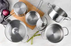 BERGNER Topfset Classic silber Edelstahl 6 tlg.
