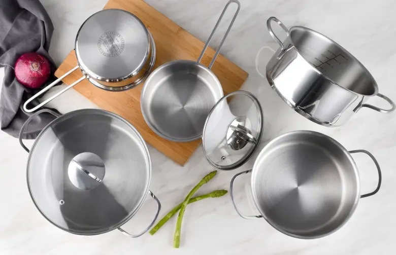 BERGNER Topfset Classic silber Edelstahl 6 tlg.