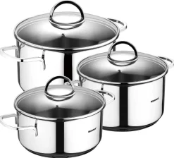 BERGNER Topfset Classic silber Edelstahl 6 tlg.