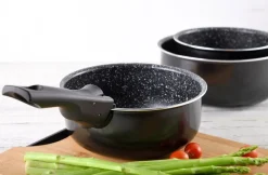 BERGNER Topfset Click & cook black schwarz Aluminium 4 tlg.
