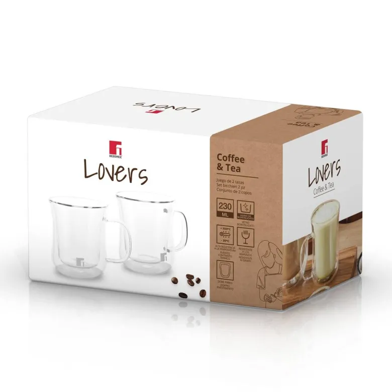 BERGNER Trinkgläserset COFFEE & TEA LOVERS transparent