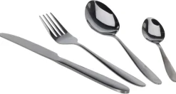 Besteckset schwarz Edelstahl 24 tlg.